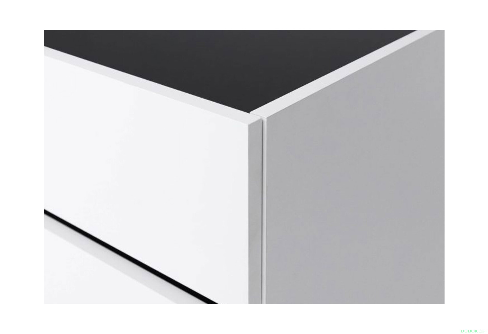 Fotografie 6 - Komoda 4šx bílý supermat, antracit Duo