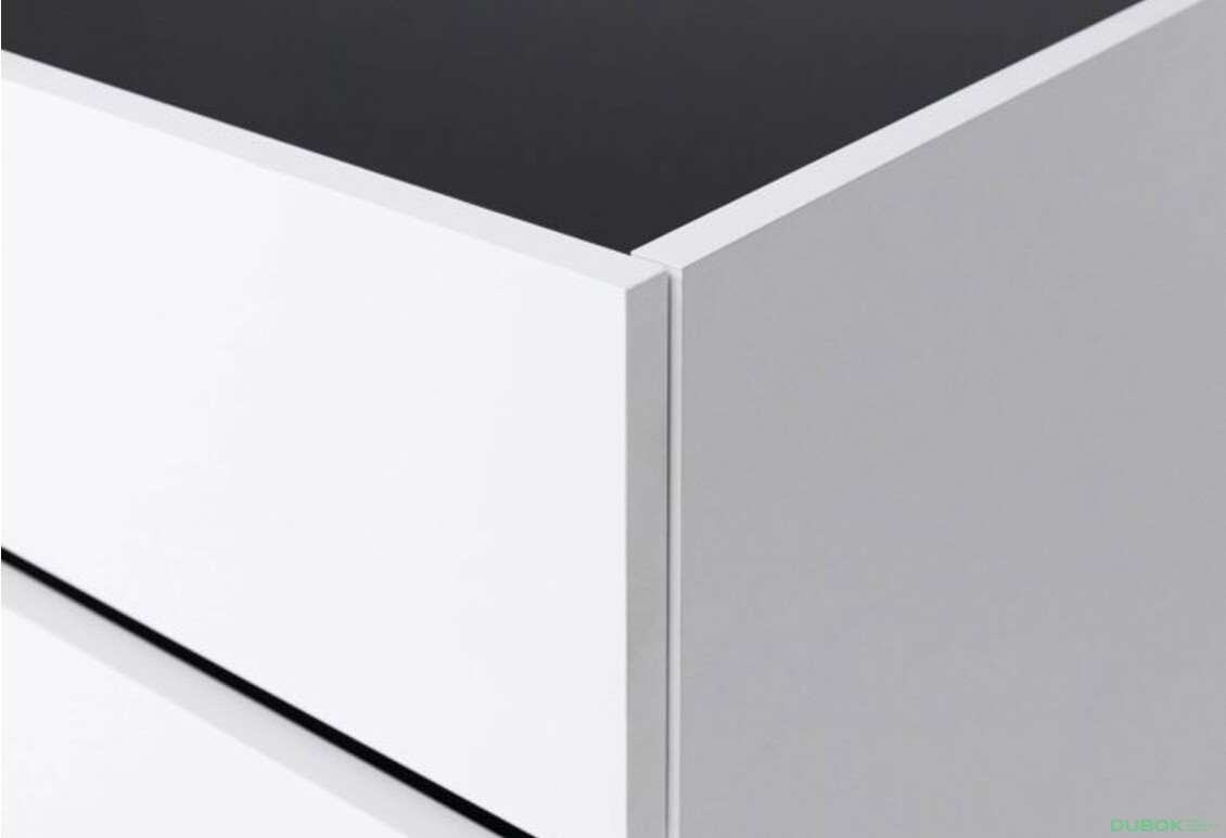 Fotografie 6 - Komoda 4šx bílý supermat, antracit Duo