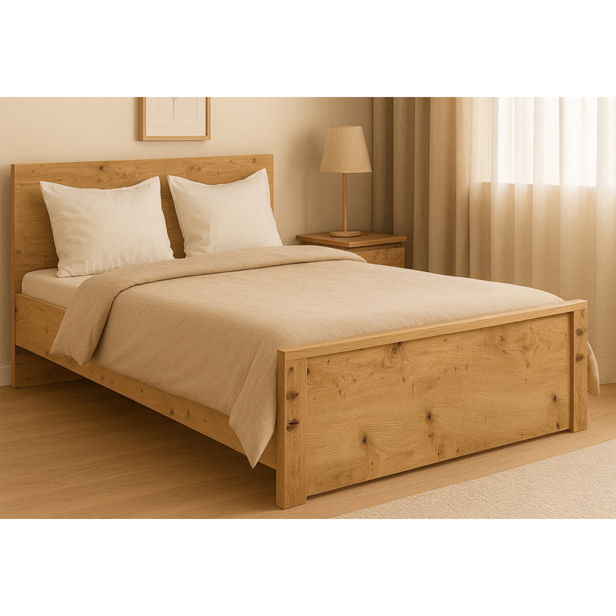 Postel 120x200 dub artisan Ayson (obrázek 2)
