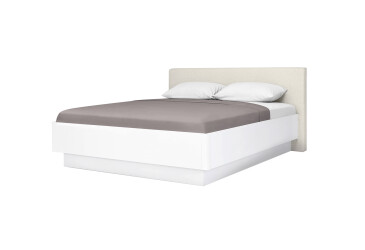 Postel 160 výklopná s roštem, bílý lesk Mila