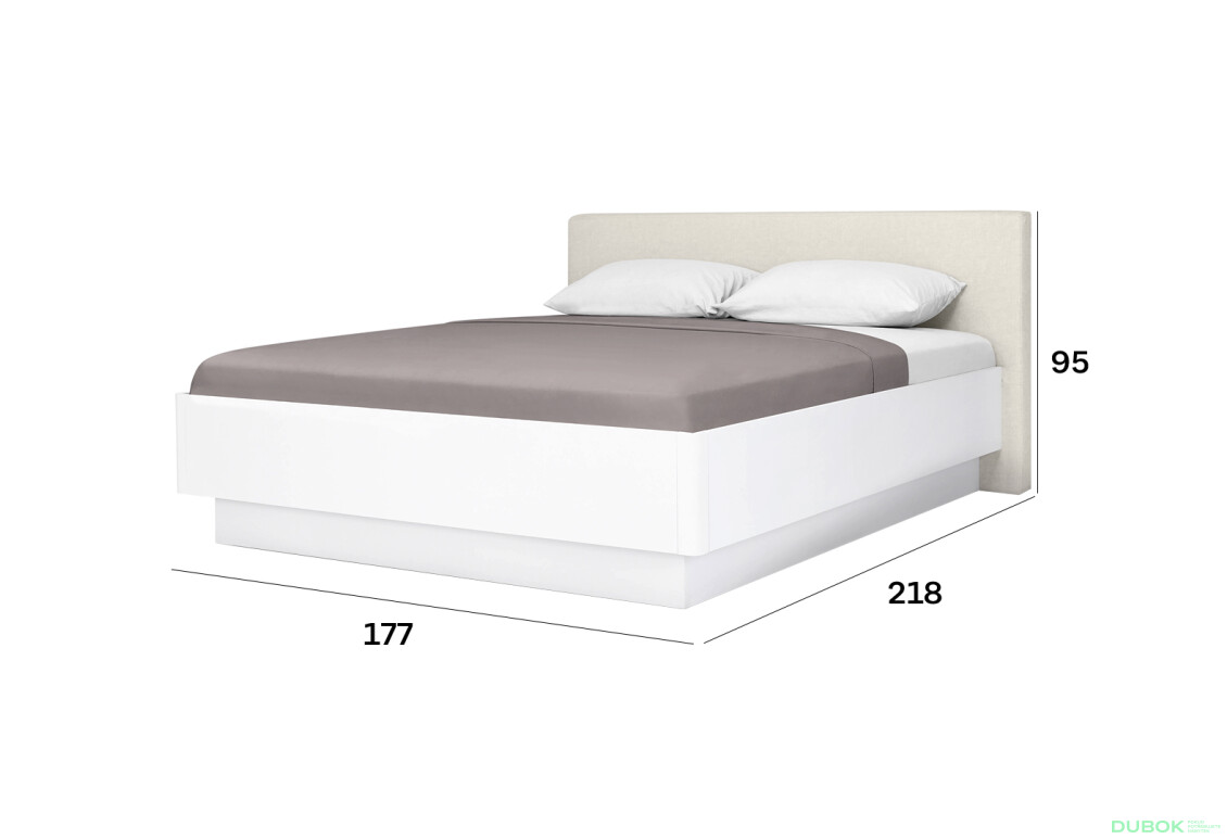 Fotografie 6 - Postel 160 výklopná s roštem, bílý lesk Mila