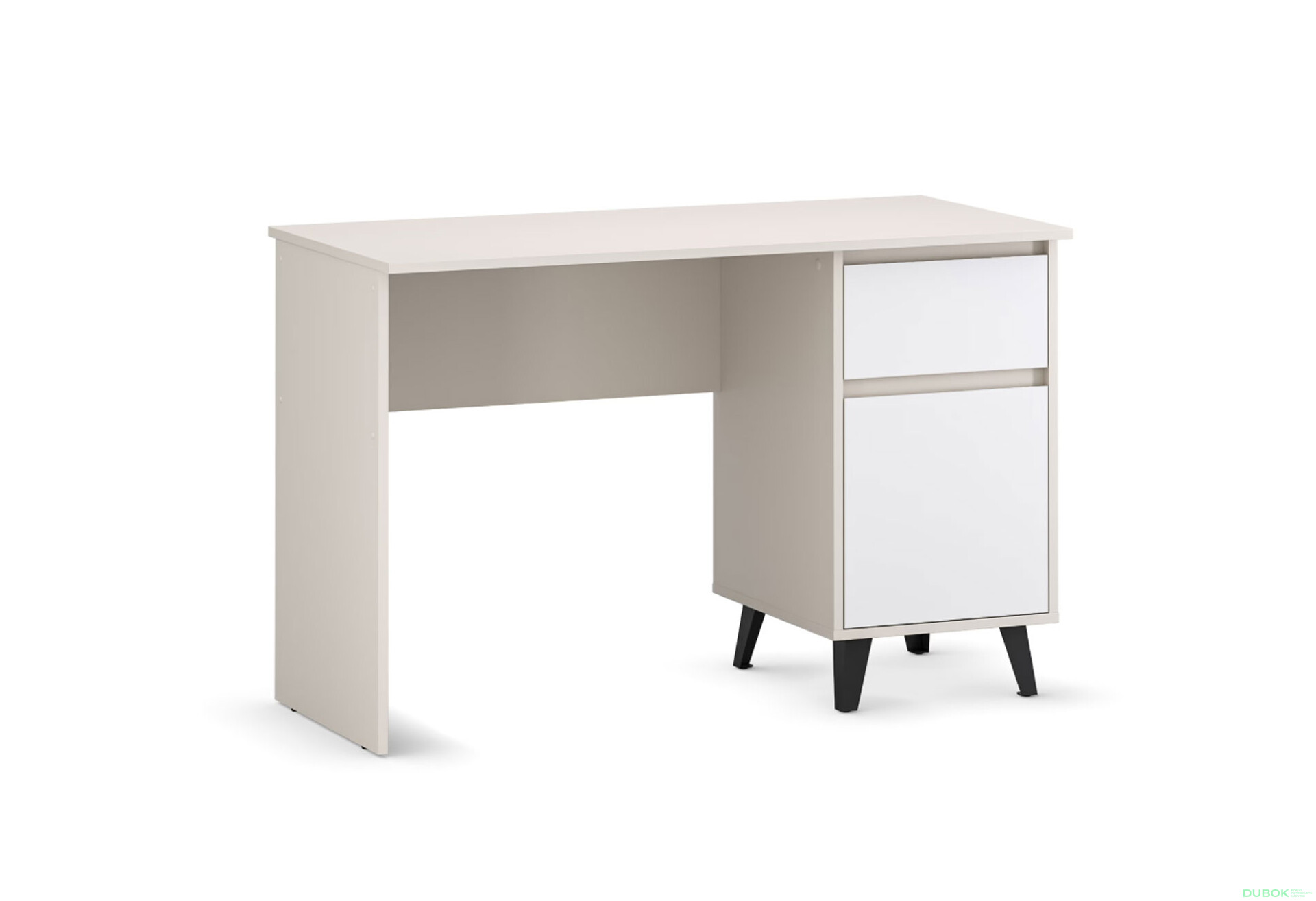 Fotografie 4 - Psací stůl BORG 1d1s/120 kašmír / bílý