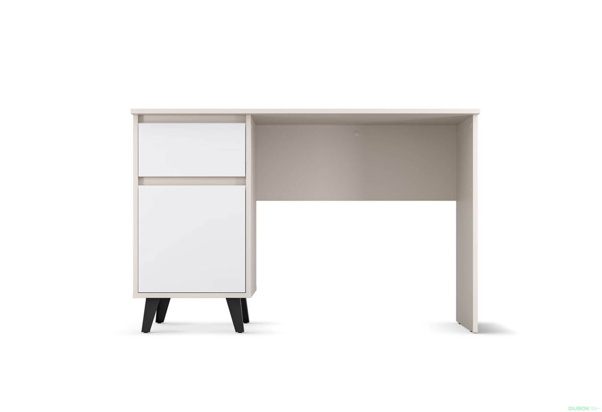 Fotografie 3 - Psací stůl BORG 1d1s/120 kašmír / bílý