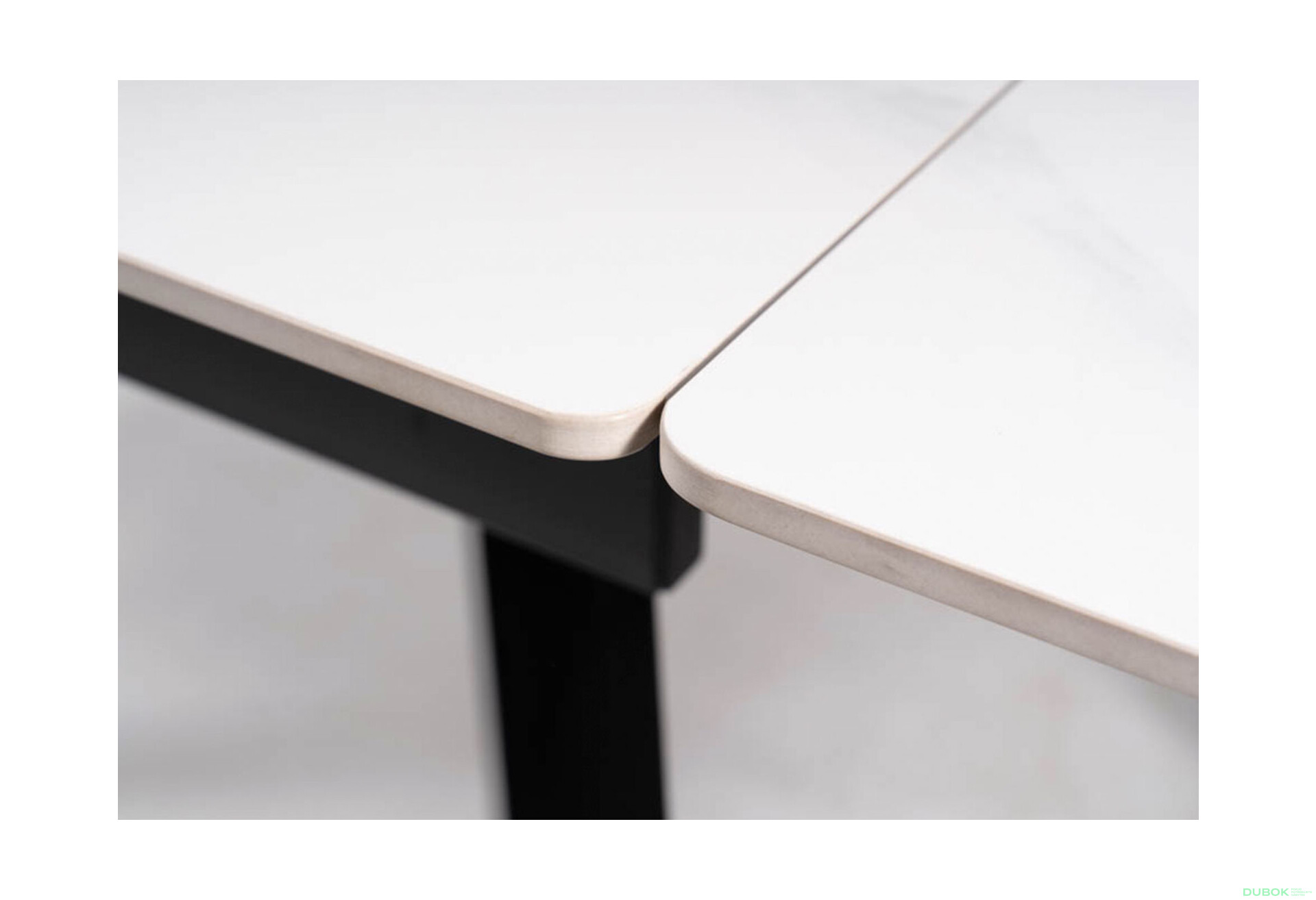 Stůl John 120(180)x85 bílý + 4 židle Tom Velvet šedý Bluvel 14 / matná černá kov - Fotografie 3 Fotografie 3 - Stůl John 120(180)x85 bílý + 4 židle Tom Velvet šedý Bluvel 14 / matná černá kov