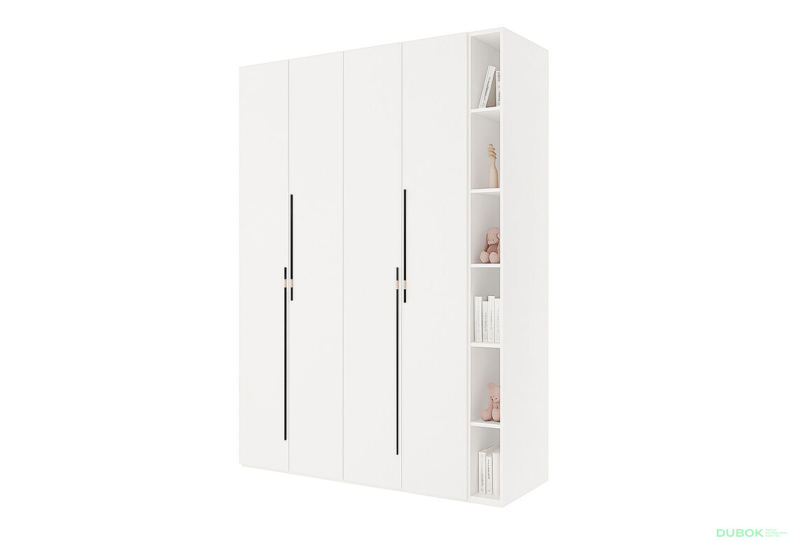 Skříň 4D s policemi 180 cm nymphaea alba Space