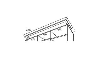 Římsa 2220 (hloubka 450) Rim-Veneziano 3D 2,2 m