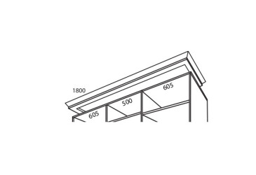 Římsa 2100 (hloubka 600) Rim-Veneziano 3D 2.1m