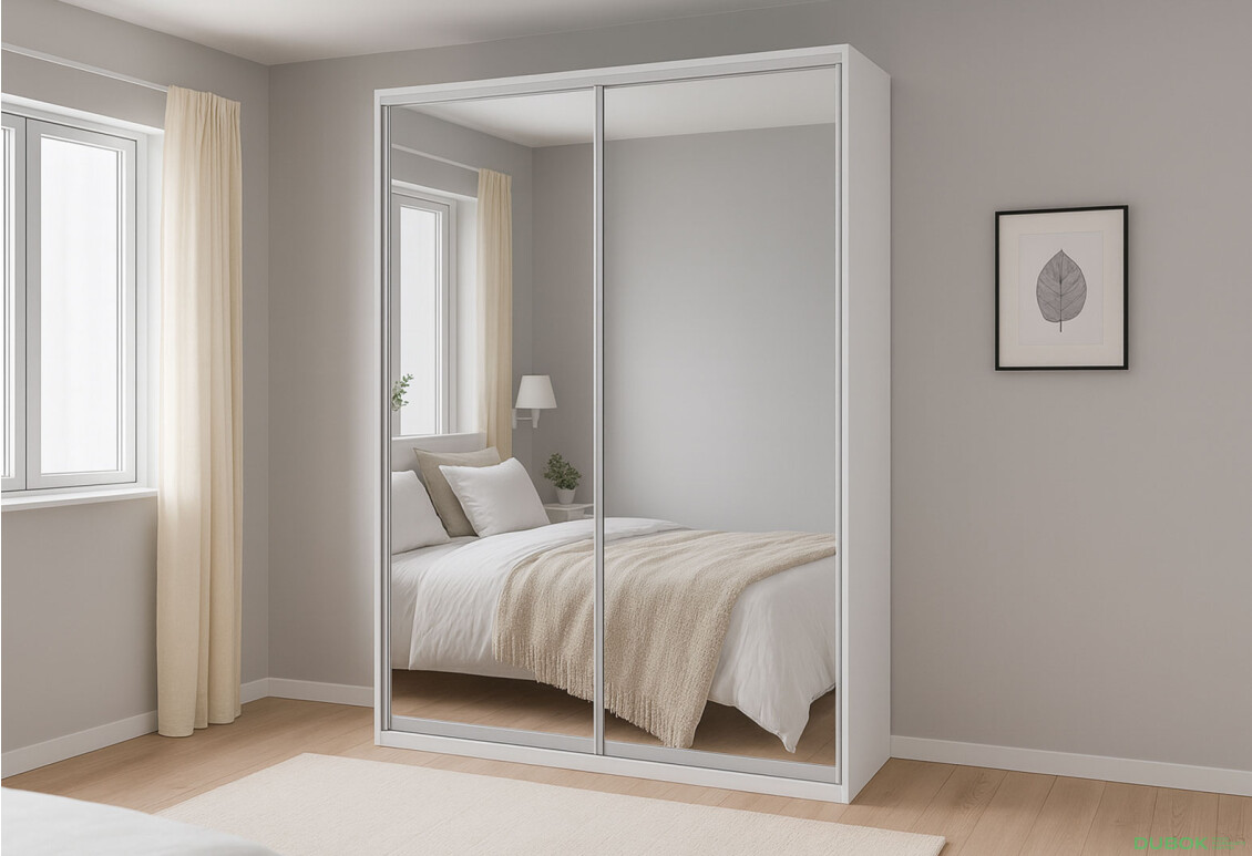 Fotografie 2 - Skříň 2D 1500x600x2400, 2 zrcadla, bílá