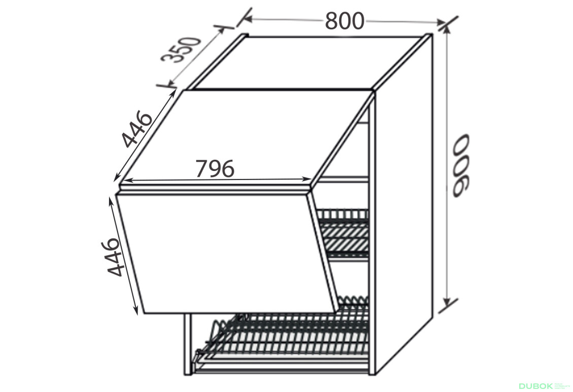 Vrchní 80VS/900 2dv sušička Aventos Pro Blum+GTV Millenium Premium - Fotografie 2 Fotografie 2 - Vrchní 80VS/900 2dv sušička Aventos Pro Blum+GTV Millenium Premium