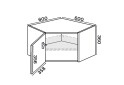Fotografie 2 - Vrchní roh 45°/360 (600x600) 1dv. Pro Blum Vintage
