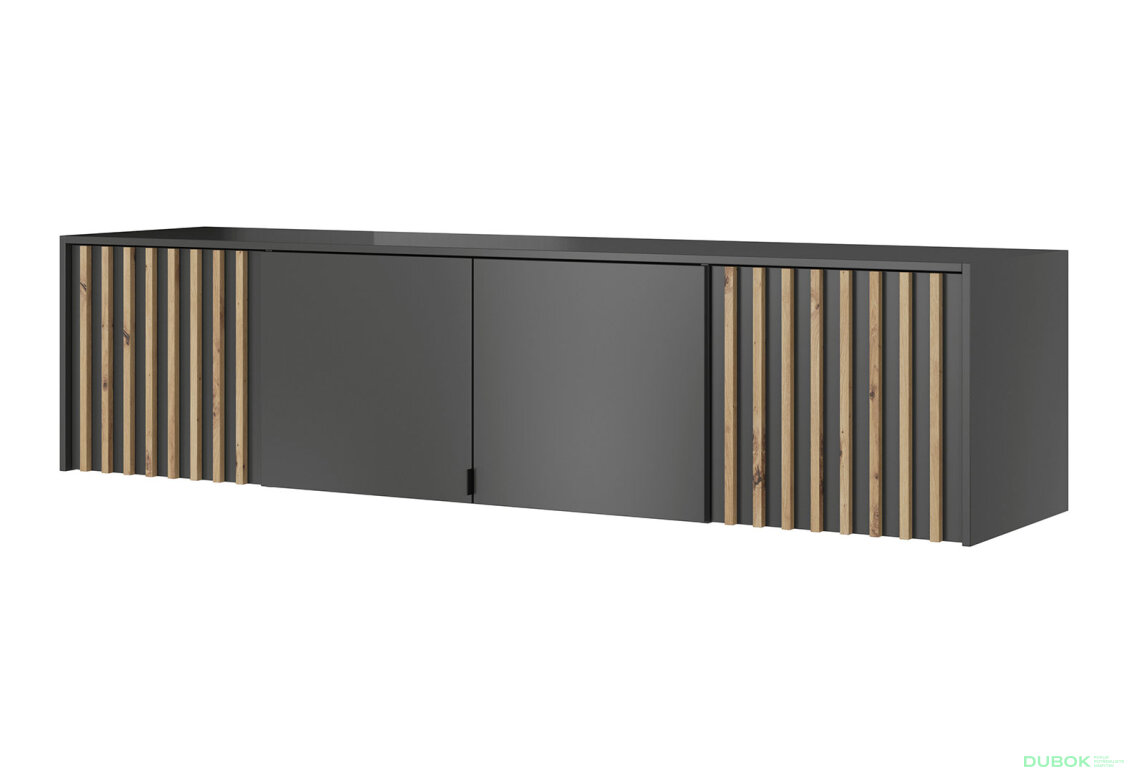 Nástavec na skříň 4D grafit Nelly