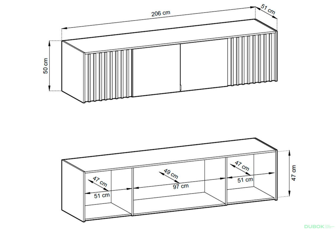 Fotografie 2 - Nástavec na skříň 4D grafit Nelly