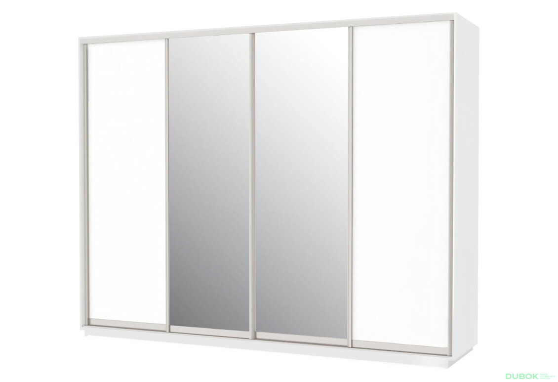 Skříň s posuvnými dveřmi 2 DTD + 2 zrcada 300x240x60 Nymphaea alba