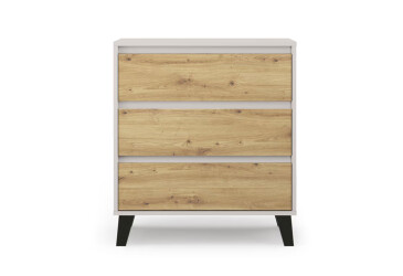 Komoda Borg 3s/70 kašmír / dub artisan