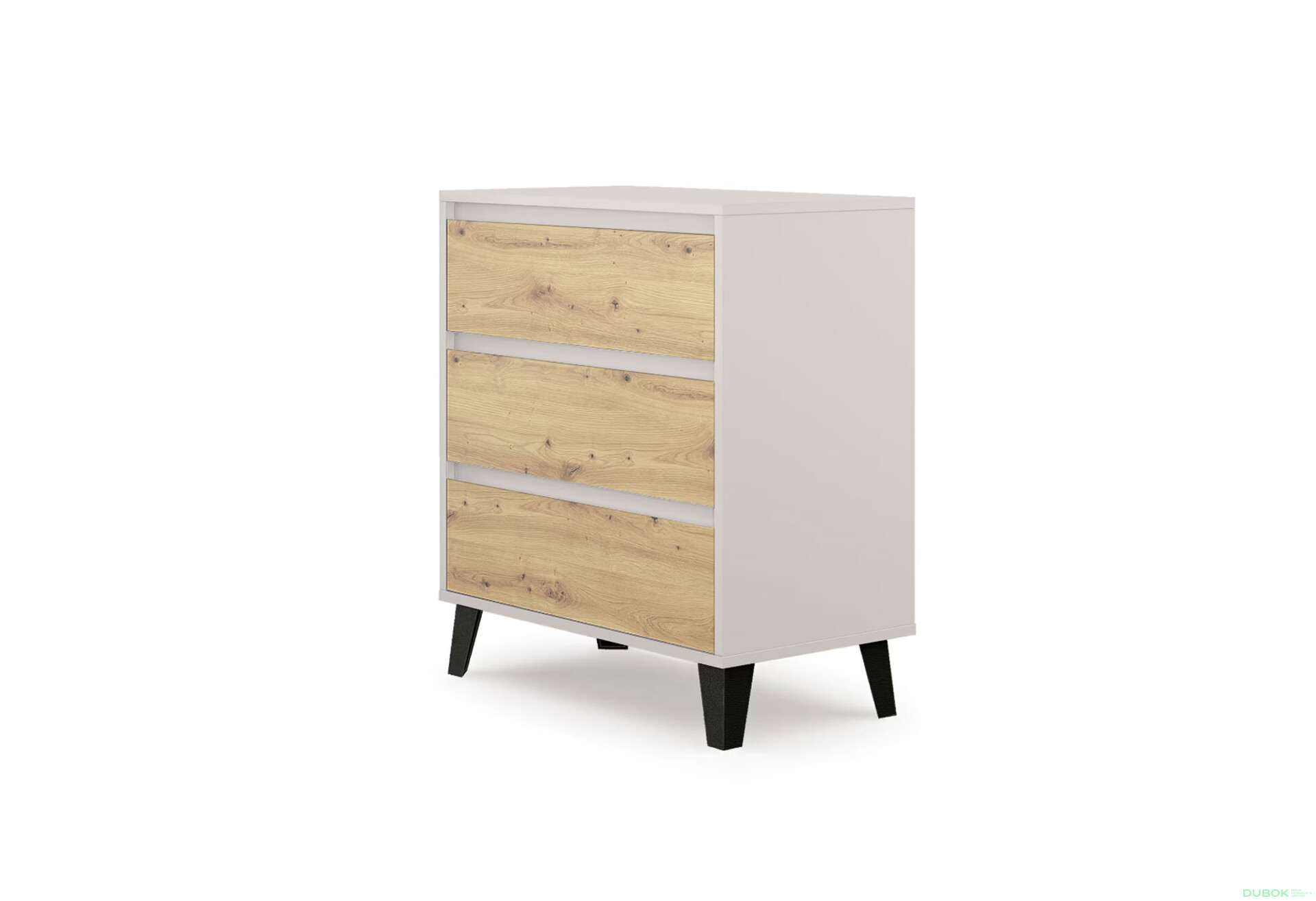 Fotografie 3 - Komoda Borg 3s/70 kašmír / dub artisan