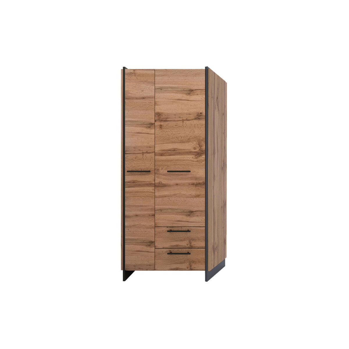 

Skříň dvoudveřová se zásuvkami Amino 82x192.5x45 cm Dub wotan / Černý