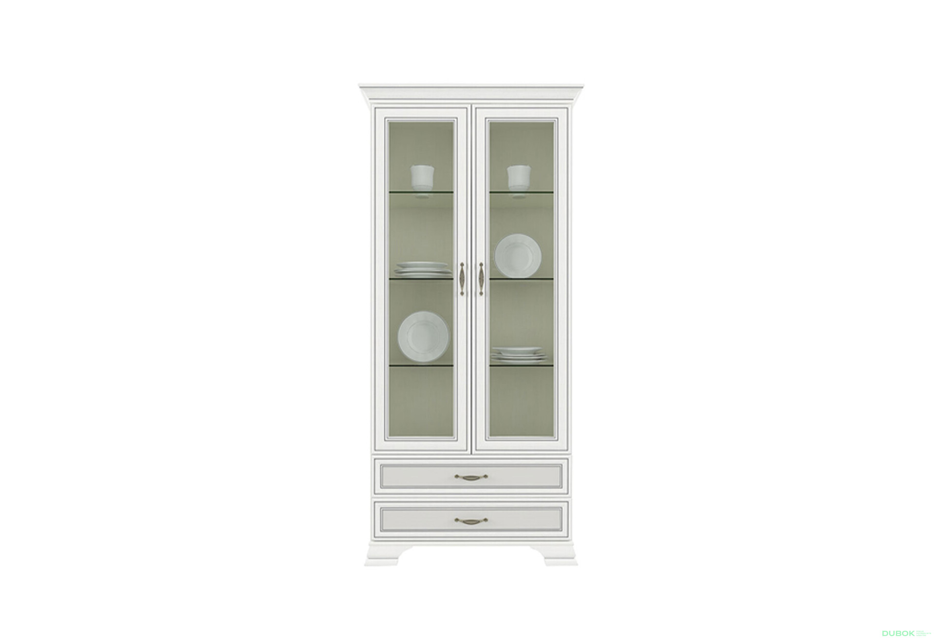 Fotografie 1 - Vitrína 2w2s woodline krém Tiffany II