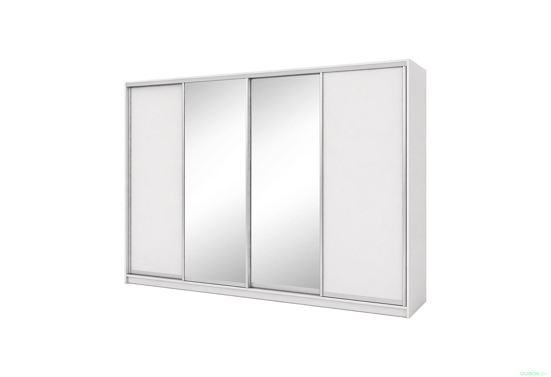 Fotografie 1 - Skříň s posuvnými dveřmi 2200x3000x600 2LTD 2 zrcadla nymphaea alba, profil stříbrný