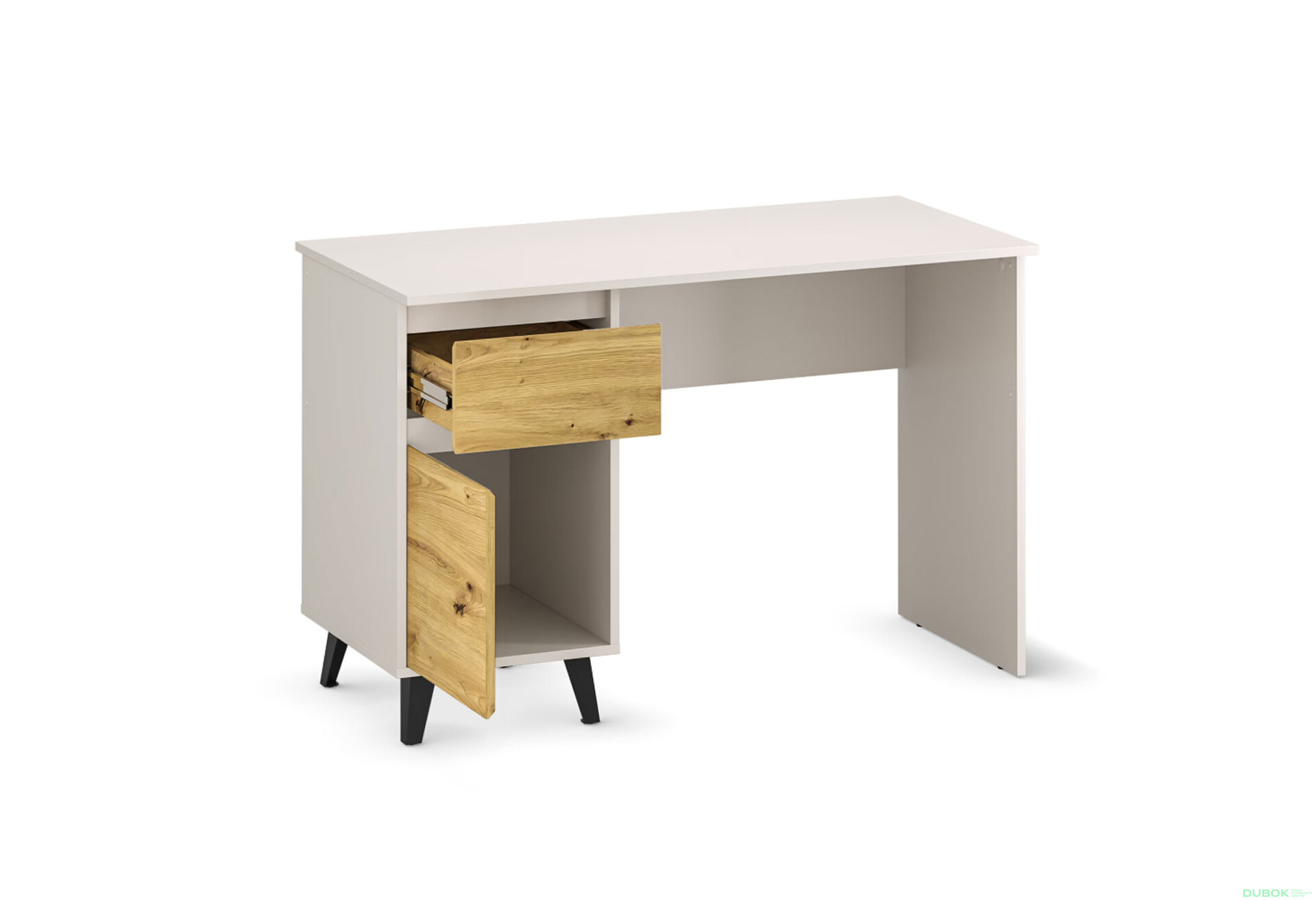 Fotografie 5 - Psací stůl BORG 1d1s/120 kašmír / dub artisan