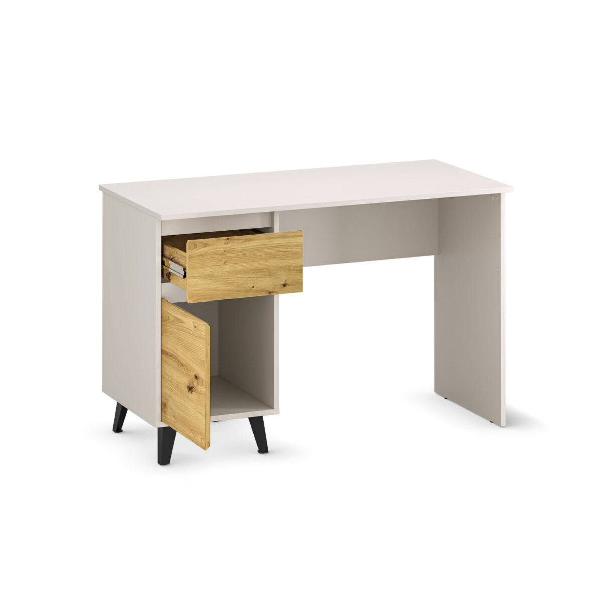 Psací stůl BORG 1d1s/120 kašmír / dub artisan (obrázek 5)