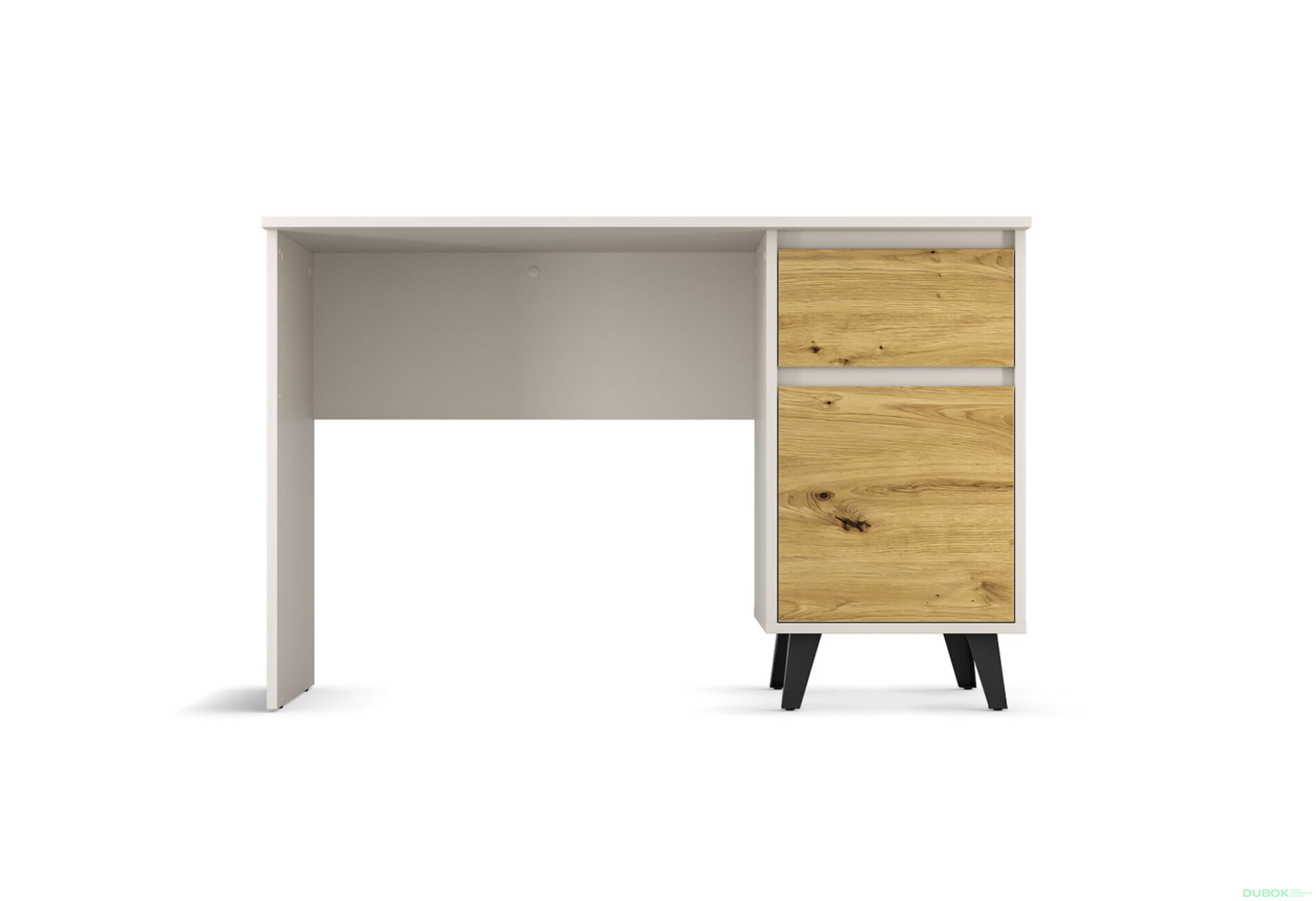 Psací stůl BORG 1d1s/120 kašmír / dub artisan - Fotografie 3 Fotografie 3 - Psací stůl BORG 1d1s/120 kašmír / dub artisan