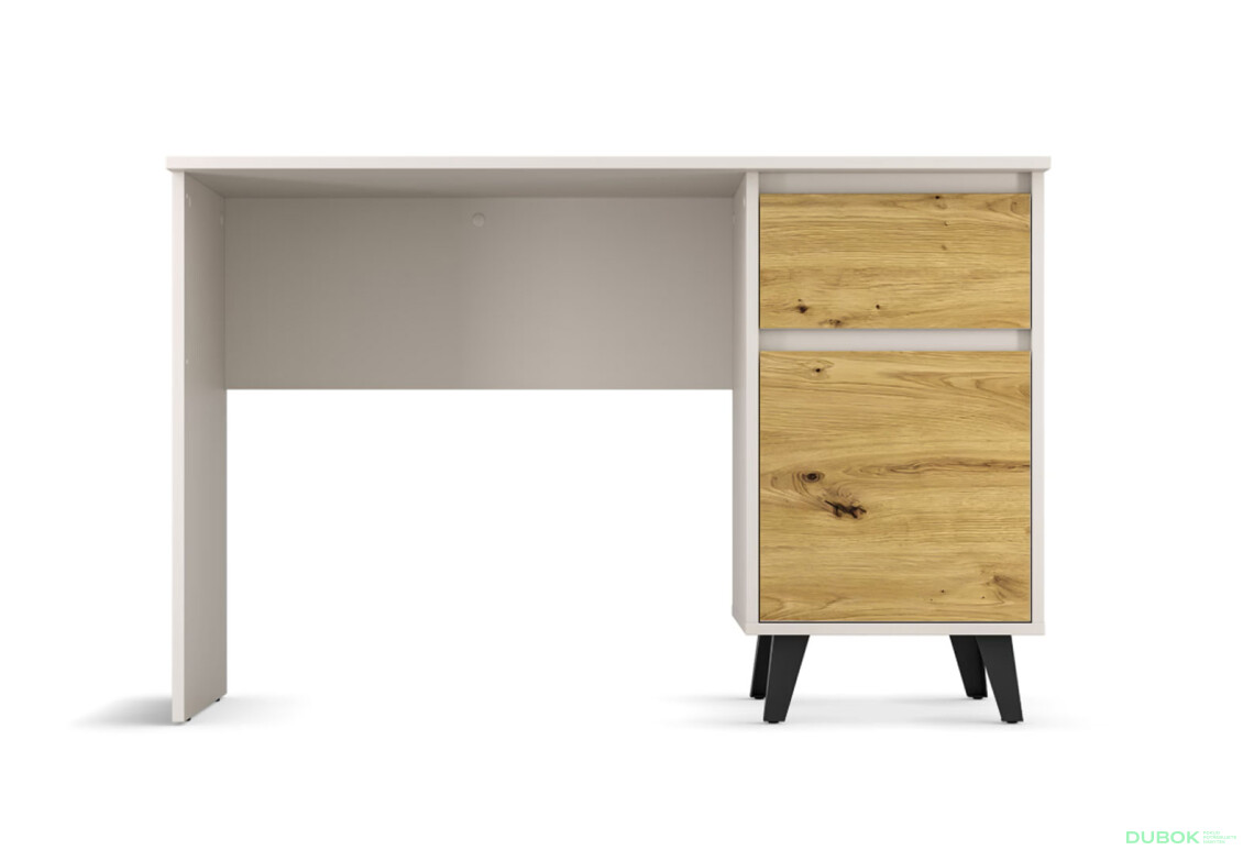 Fotografie 3 - Psací stůl BORG 1d1s/120 kašmír / dub artisan