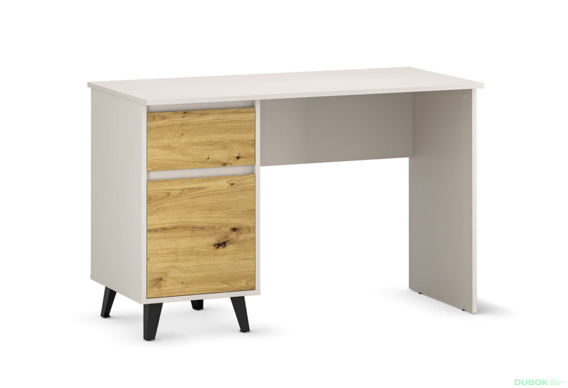 Psací stůl BORG 1d1s/120 kašmír / dub artisan