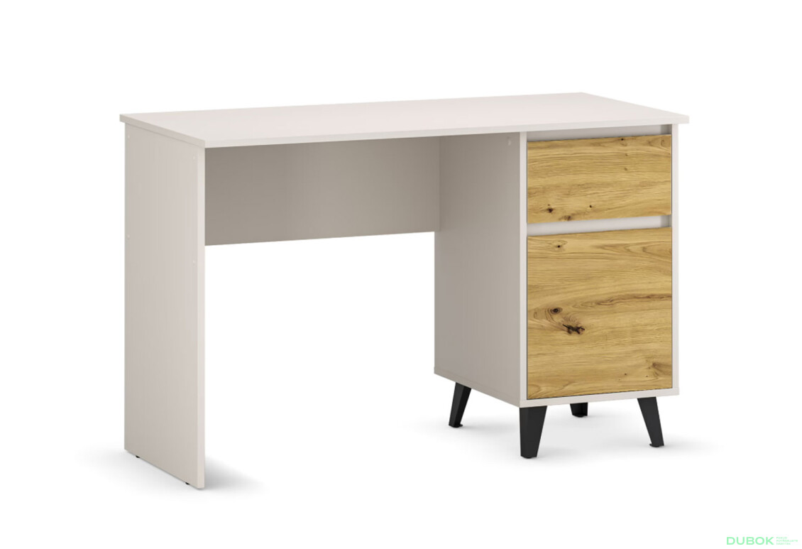 Fotografie 4 - Psací stůl BORG 1d1s/120 kašmír / dub artisan