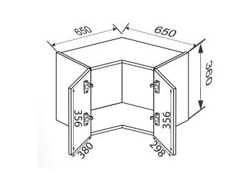Vrchní roh 90°/360 2dv Fotografie Vrchní roh 90°/360 2dv