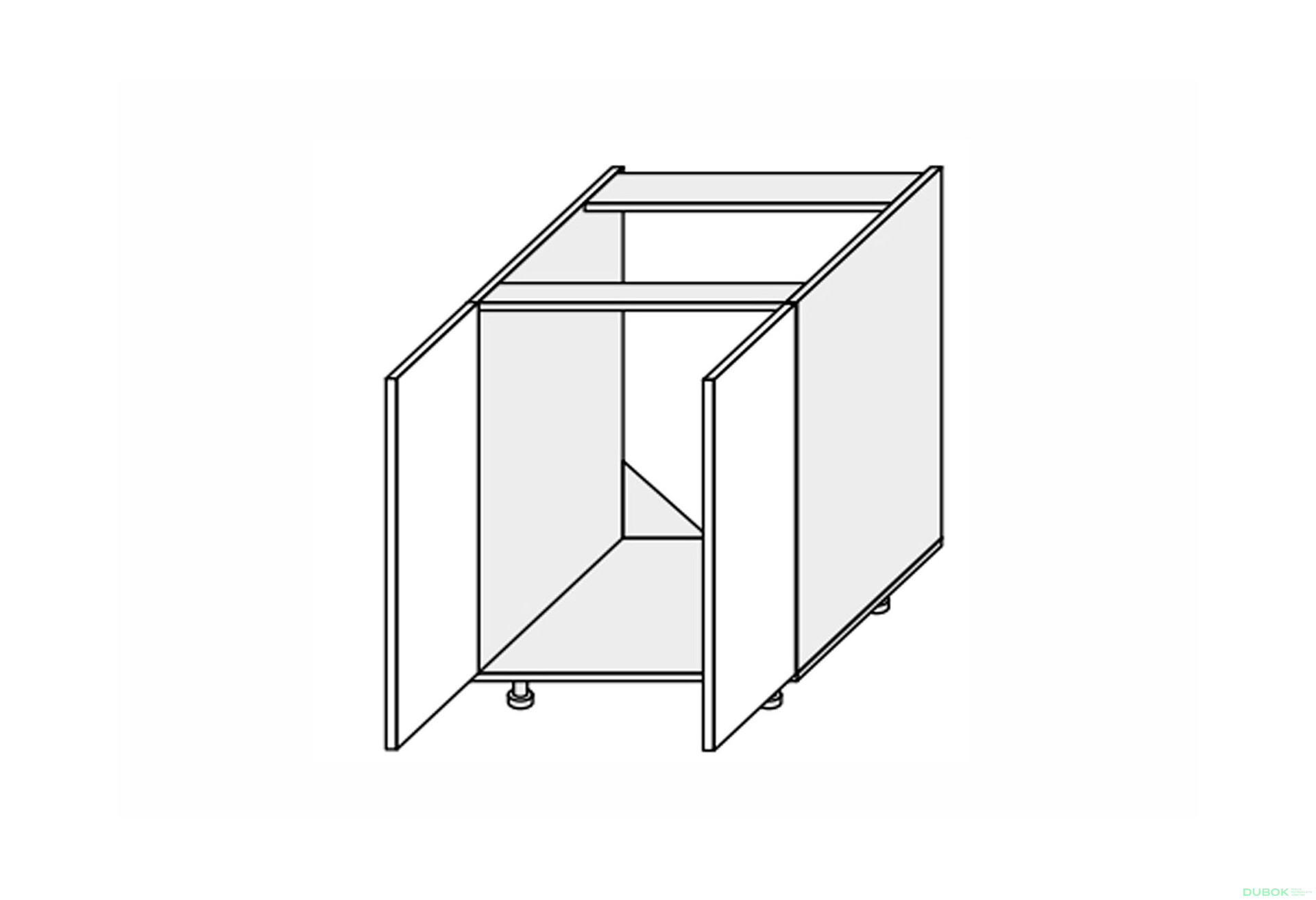 Spodní skříňka 60NМ/820 2dv umyvadlo Vintage - Fotografie 1 Fotografie 1 - Spodní skříňka 60NМ/820 2dv umyvadlo Vintage
