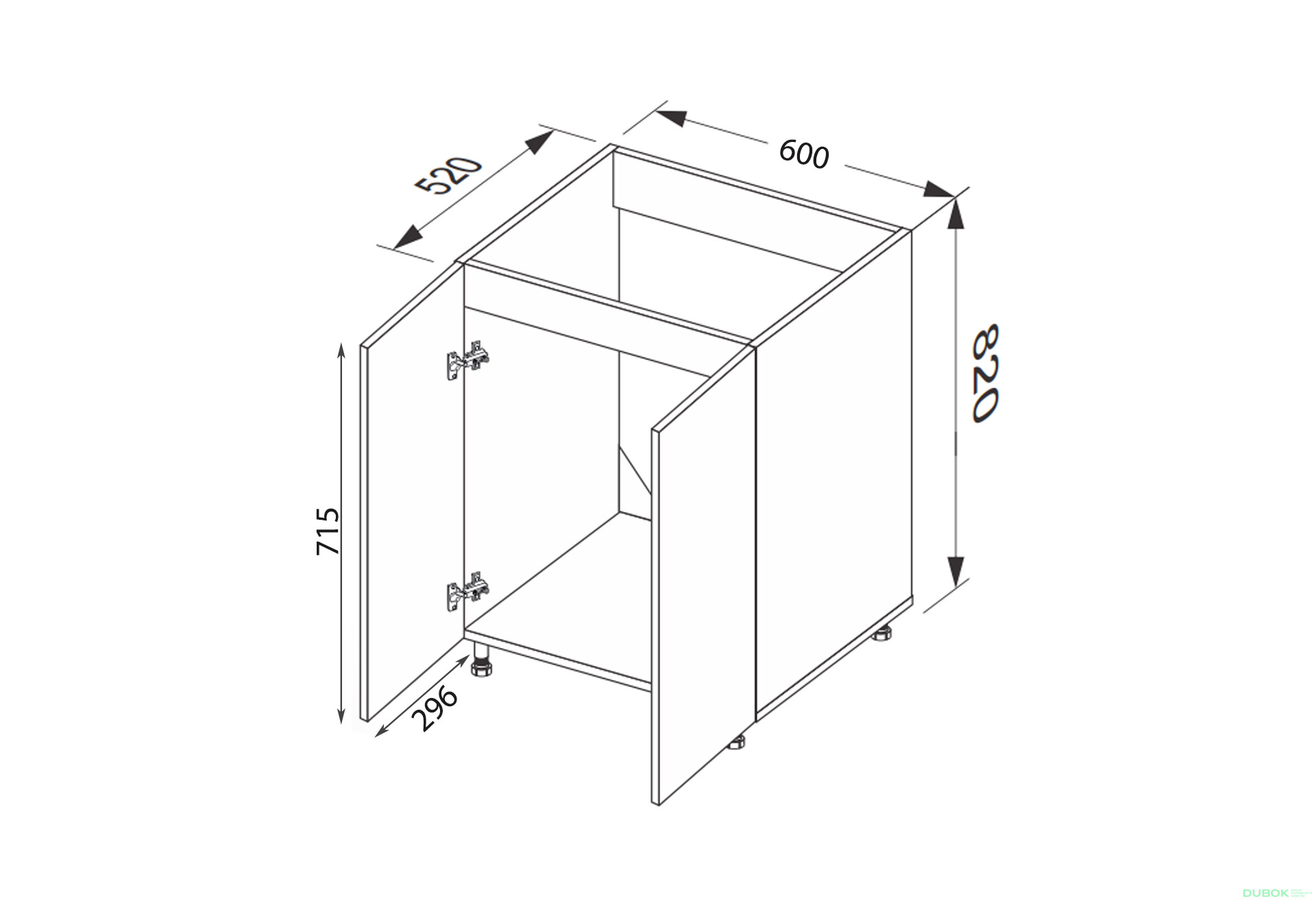 Spodní skříňka 60NМ/820 2dv umyvadlo Vintage - Fotografie 2 Fotografie 2 - Spodní skříňka 60NМ/820 2dv umyvadlo Vintage