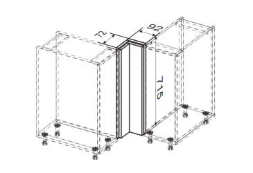 Spodní roh N 90°/820 klamání Fotografie Spodní roh N 90°/820 klamání