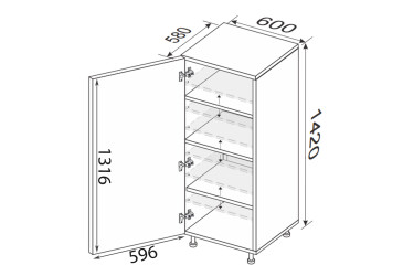 Skříňka 60P/1420 Fotografie Skříňka 60P/1420