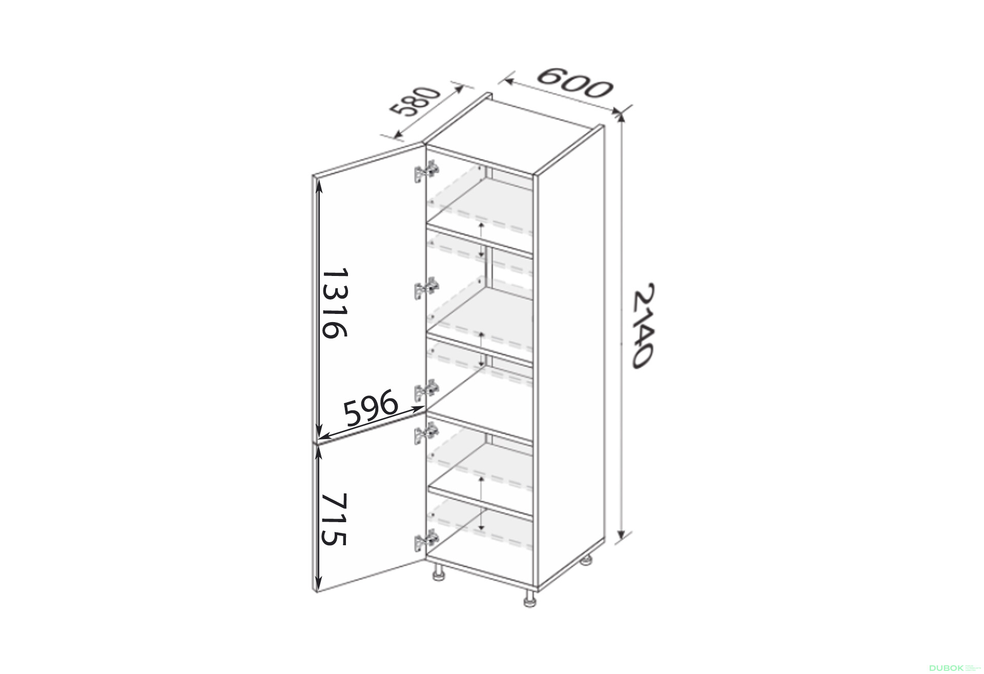 Skříňka 60P/2140 Vintage - Fotografie 2 Fotografie 2 - Skříňka 60P/2140 Vintage