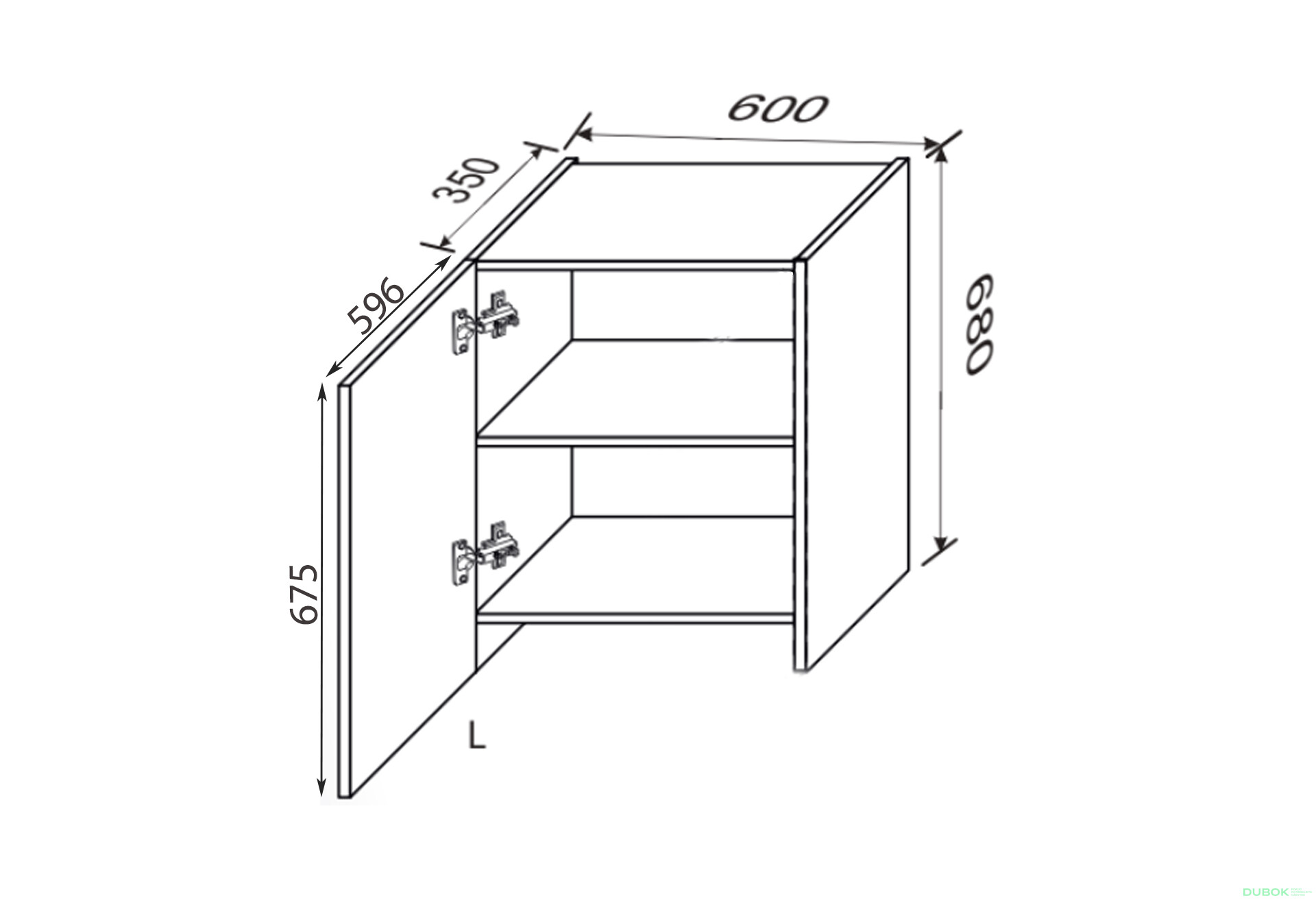 Vrchní 60W/680 1dveřová digestoř teleskopická levá Vintage - Fotografie 2 Fotografie 2 - Vrchní 60W/680 1dveřová digestoř teleskopická levá Vintage