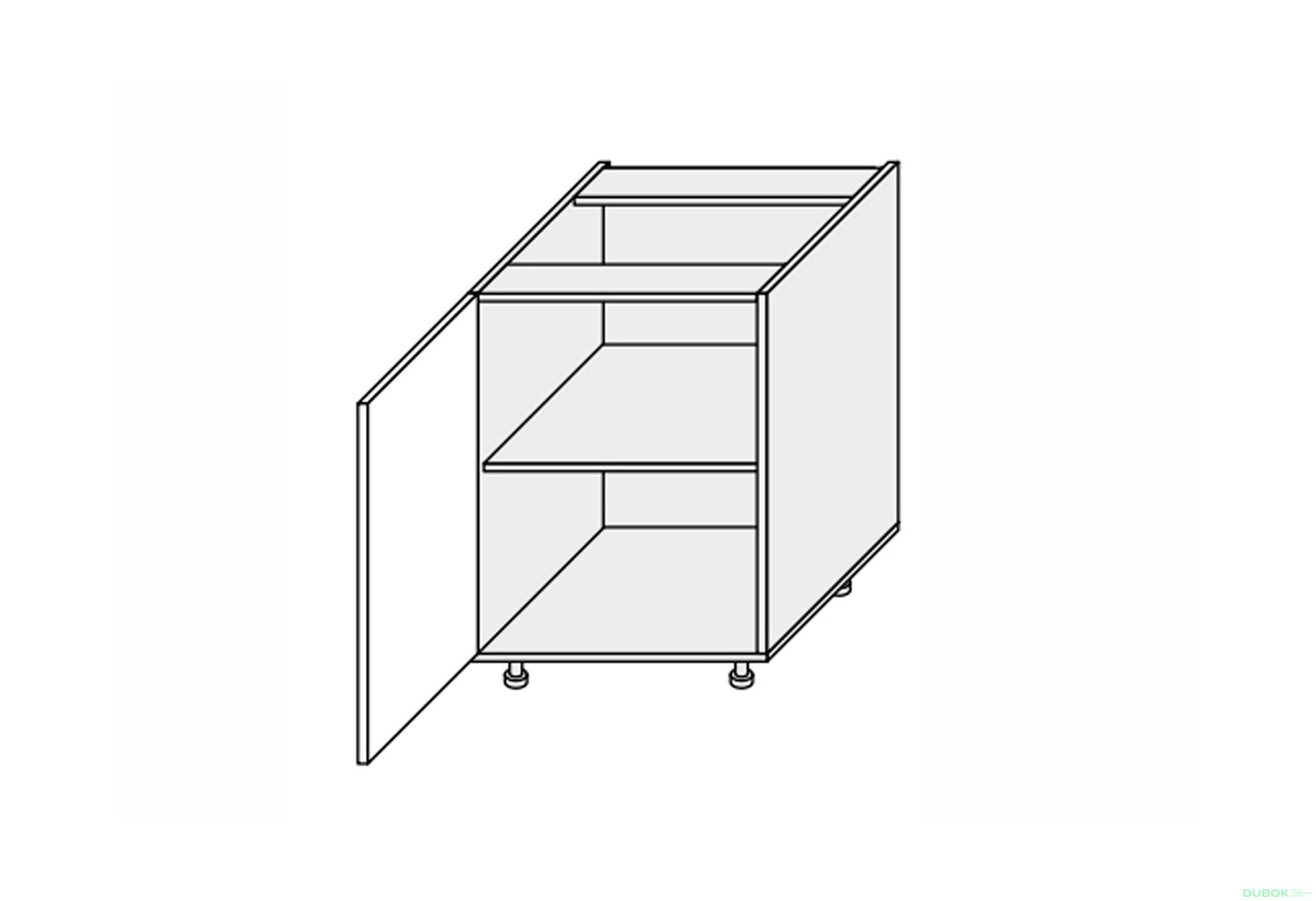 Spodní skříňka 50N/820 1dveře Pro Blum Vintage - Fotografie 1 Fotografie 1 - Spodní skříňka 50N/820 1dveře Pro Blum Vintage