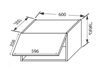 Horní skříňka 60V/360 1dveře Aventos Pro Blum Fotografie Horní skříňka 60V/360 1dveře Aventos Pro Blum