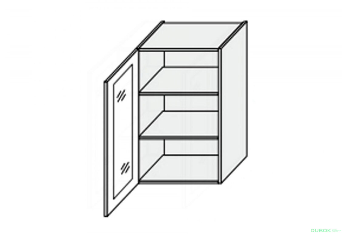 Vrchní 60V/900 1dveřová vitrína Pro Blum Vintage