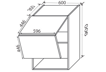 Vrchní skříňka 60V/900 2dv Aventos Pro Blum Fotografie Vrchní skříňka 60V/900 2dv Aventos Pro Blum