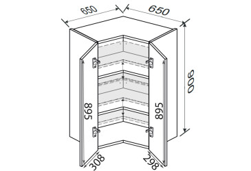 Vrchní roh 90°/900 2dv Pro Blum Fotografie Vrchní roh 90°/900 2dv Pro Blum