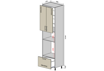 N41 Skříňka 2D1Š 234 Prajm Lux / Prime Luxe