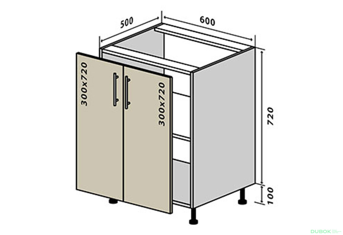 N6 Skříňka 2D 60 Prajm Lux / Prime Luxe
