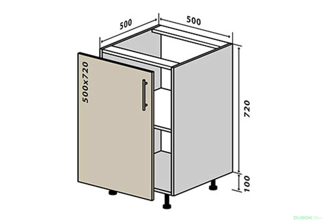 N5 Skříňka 1D 50 Prajm Lux / Prime Luxe