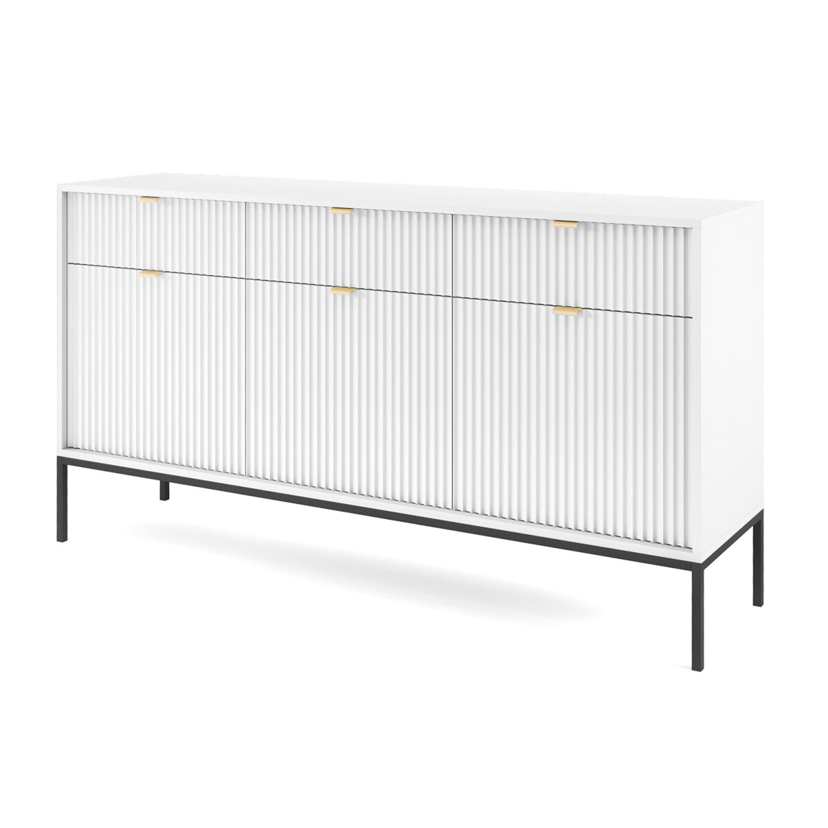 

Komoda KSZ154 bílá Nova Černé nohy / zlatý úchytky