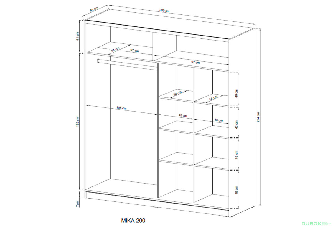 Fotografie 4 - Skříň Mika I 200 bílý