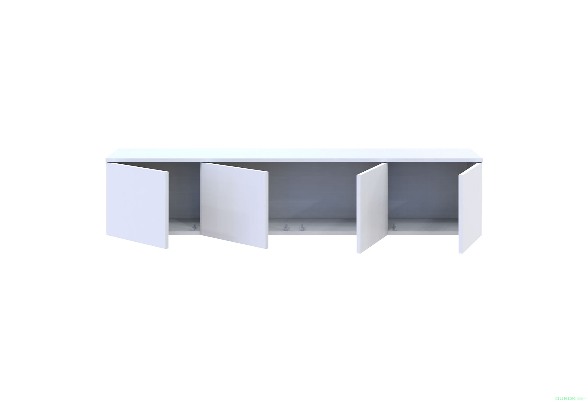 Fotografie 5 - TV stolek Levía bílý 4dv 160x35x33