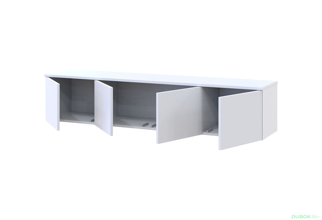 Fotografie 6 - TV stolek Levía bílý 4dv 160x35x33