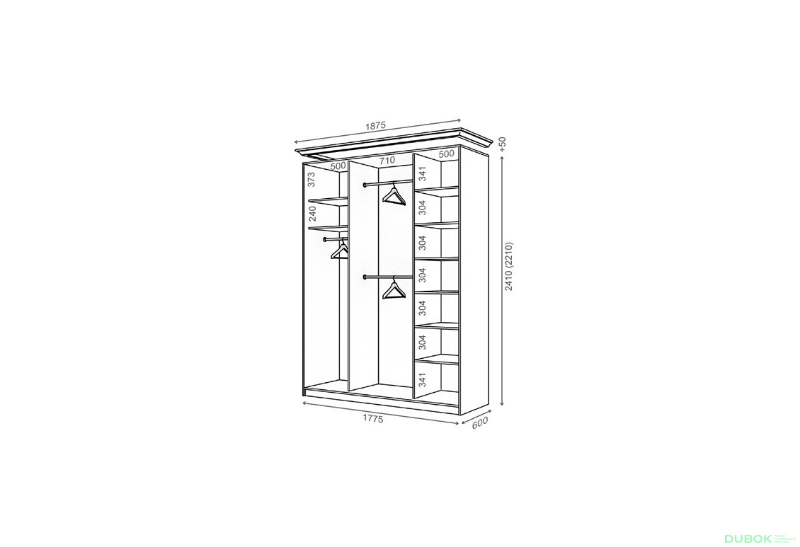 Korpus 1800x600 W Rim-Veneziano 2D 1,8 m - Fotografie 1 Fotografie 1 - Korpus 1800x600 W Rim-Veneziano 2D 1,8 m