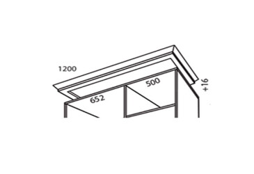 Římsa 1100 (hloubka 600) Rim-Veneziano 2D 1,1 m