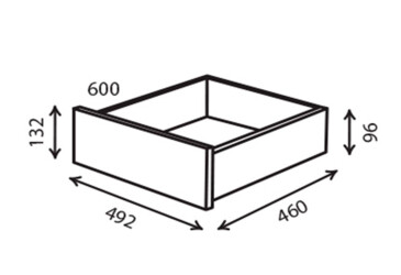 Šuplík 600 Nymfaea alba Rim-Veneziano 2D 1,2 m